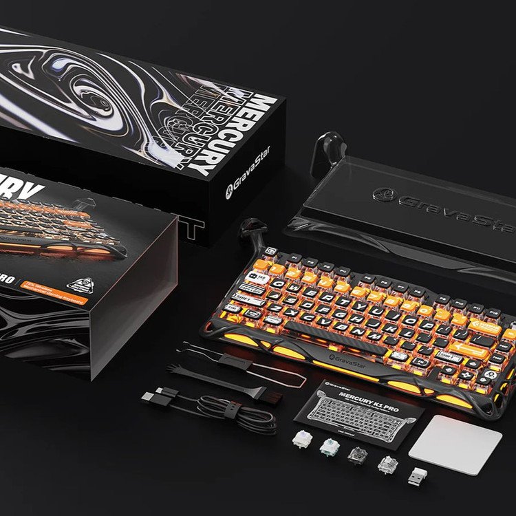 کیبورد مخصوص بازی گراوا استار مدل Mercury K1Pro CyberFlare