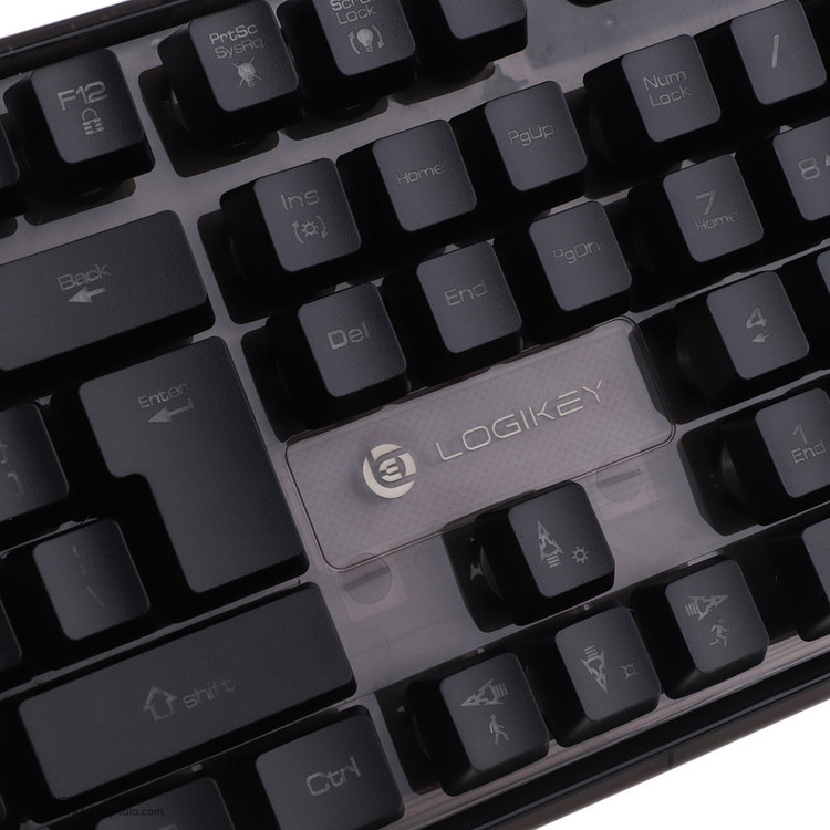 کیبورد گیمینگ لاجی کی مدل K230B، سوییچ ممبران، Full-Size، نورپردازی RGB