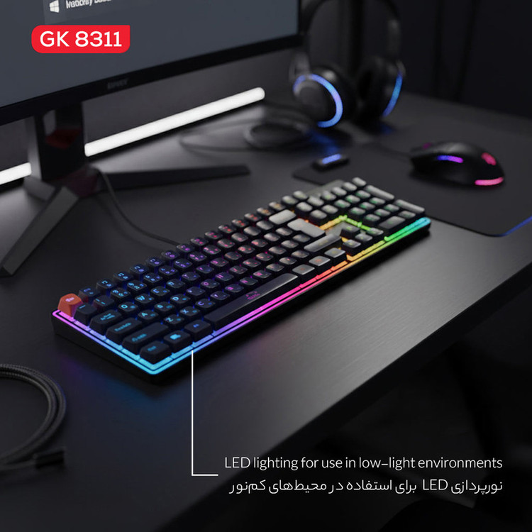 کیبورد مخصوص بازی تسکو مدل GK8311 Apollo