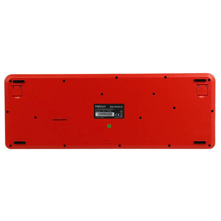 کیبورد و ماوس بی سیم هترون مدل HKCW135، سوییچ ممبران، Full-Size