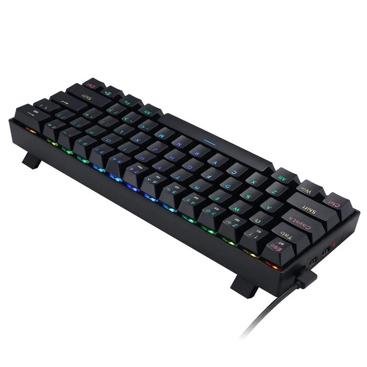 کیبورد گیمینگ ردراگون مدل DRACONIC K530 PRO، سوییچ مکانیکال قهوهای، Tenkeyless، نورپردازی RGB