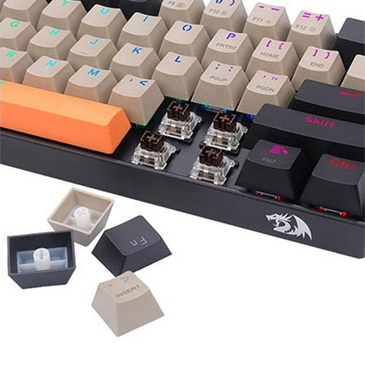 کیبورد گیمینگ ردراگون مدل DRACONIC K530 PRO، سوییچ مکانیکال قهوهای، Tenkeyless، نورپردازی RGB