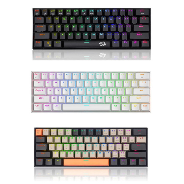 کیبورد گیمینگ ردراگون مدل DRACONIC K530 PRO، سوییچ مکانیکال قهوهای، Tenkeyless، نورپردازی RGB