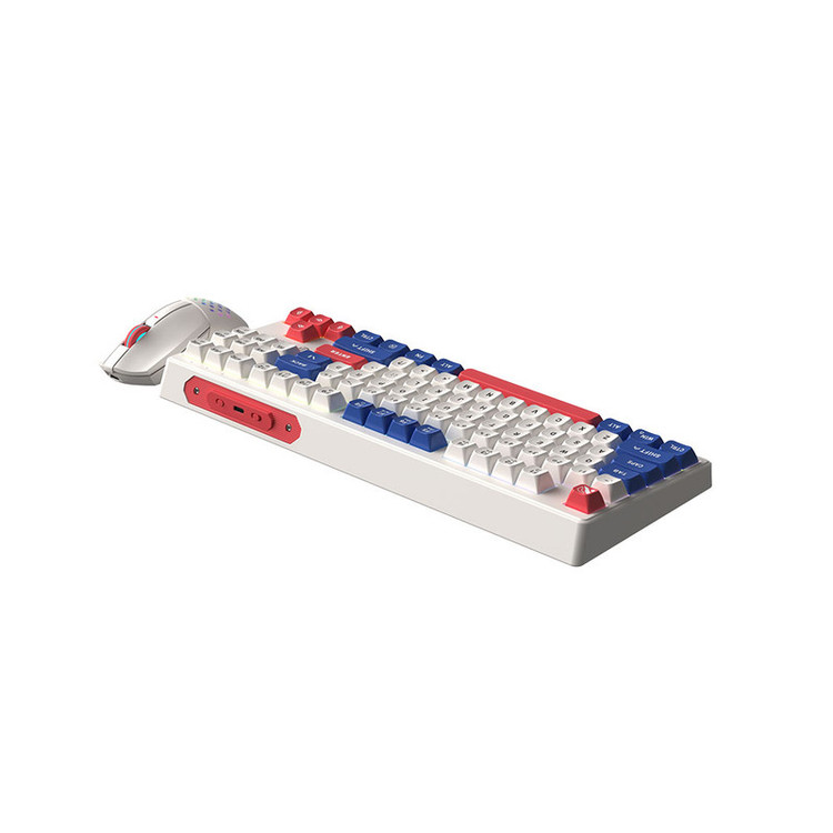 کیبورد و ماوس بی سیم گیمینگ لاجی کی مدل KM329W، سوییچ ممبران، Full-Size، نورپردازی RGB