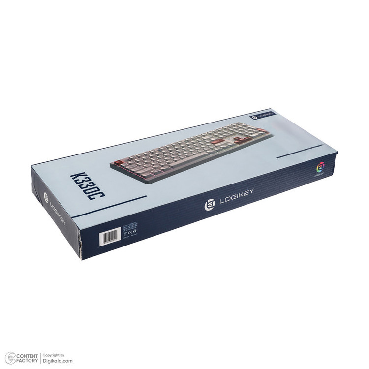 کیبورد لاجی کی مدل K330C، سوییچ ممبران، Full-Size، نورپردازی RGB