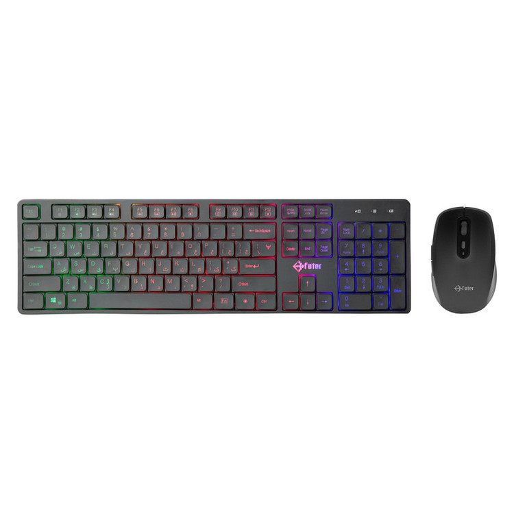 کیبورد و ماوس گیمینگ فاطر مدل CWR-7000B، سوییچ ممبران، Full-Size، نورپردازی RGB