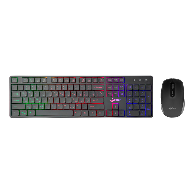 کیبورد و ماوس گیمینگ فاطر مدل CWR-7000B، سوییچ ممبران، Full-Size، نورپردازی RGB