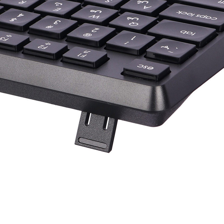 کیبورد و ماوس هترون مدل HKC215، سوییچ ممبران، Full-size