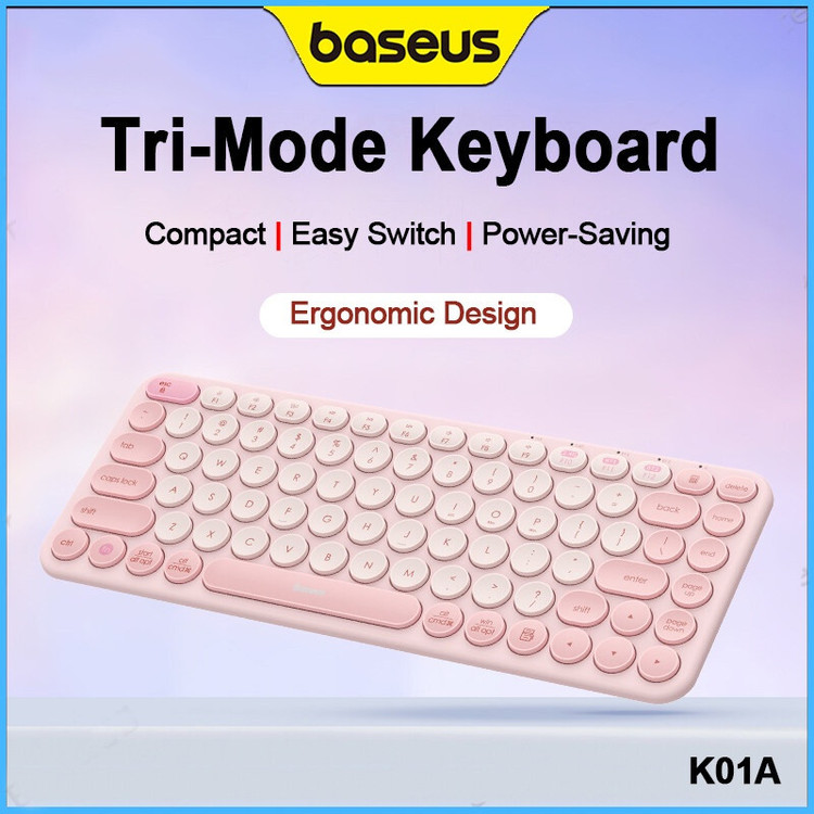 کیبورد بی سیم بیسوس مدل K01A B00955503413 Wireless Tri-Mode