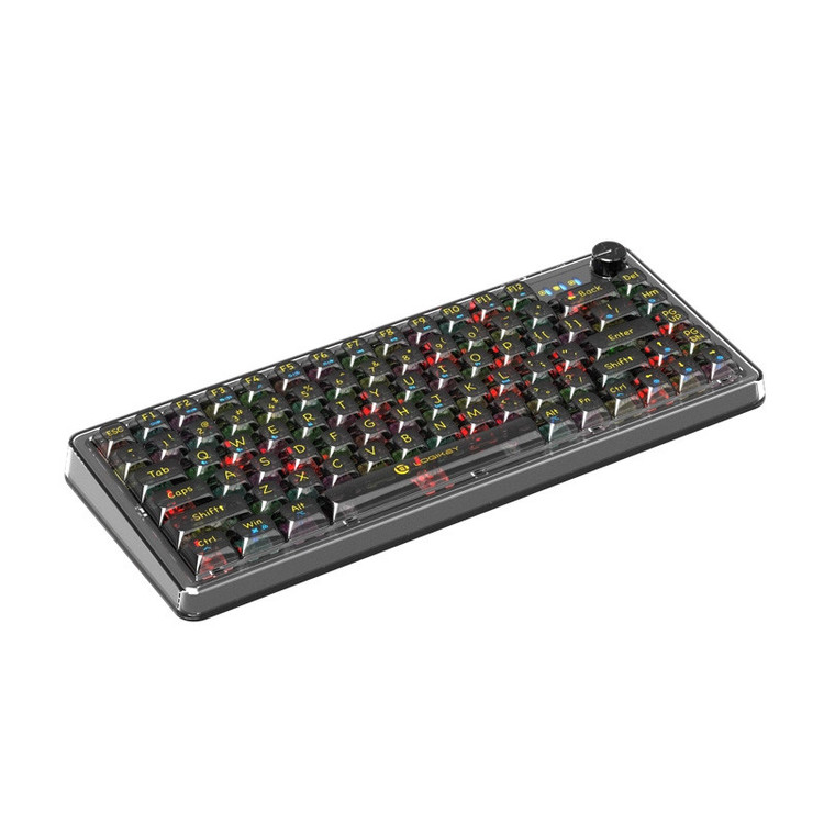 کیبورد بی سیم گیمینگ لاجی کی مدل K450BB، سوییچ مکانیکال شفاف، Tenkeyless، نورپردازی RGB