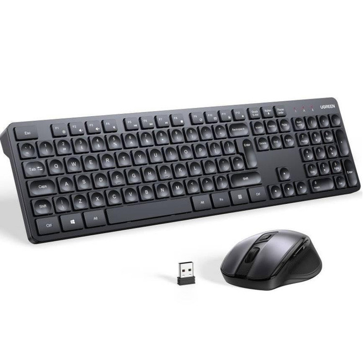 کیبورد و ماوس بی سیم یوگرین مدل MK006-15659، سوییچ ممبران، Full-Size
