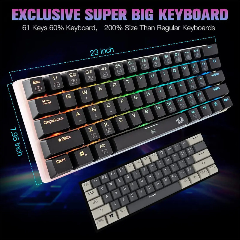 کیبورد گیمینگ ردراگون مدل Alien K605