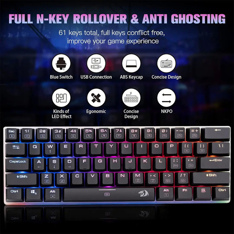کیبورد گیمینگ ردراگون مدل Alien K605