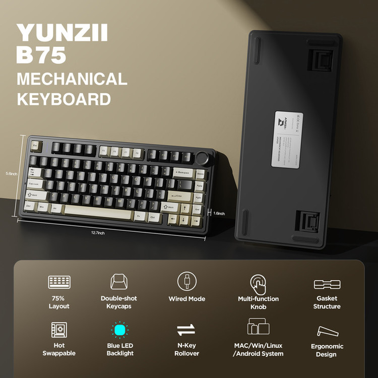 کیبورد یونزی مدل B75RGB