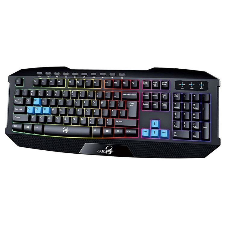 کیبورد مخصوص بازی جنیوس Scorpion K215 سوئیچ ممبران، Full-Size، نورپردازی RGB