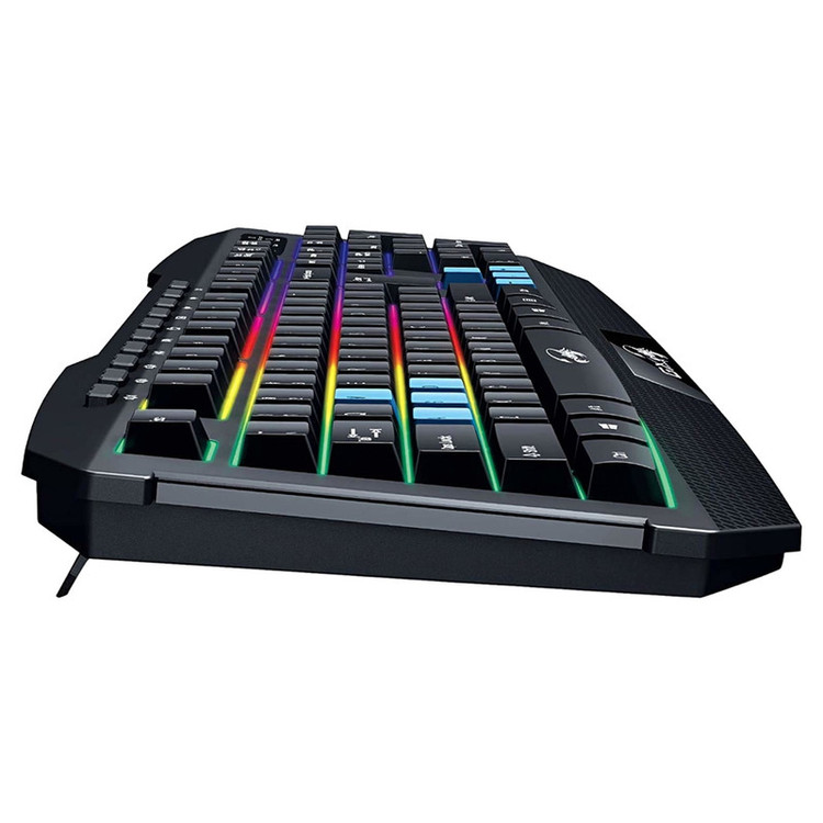 کیبورد مخصوص بازی جنیوس Scorpion K215 سوئیچ ممبران، Full-Size، نورپردازی RGB