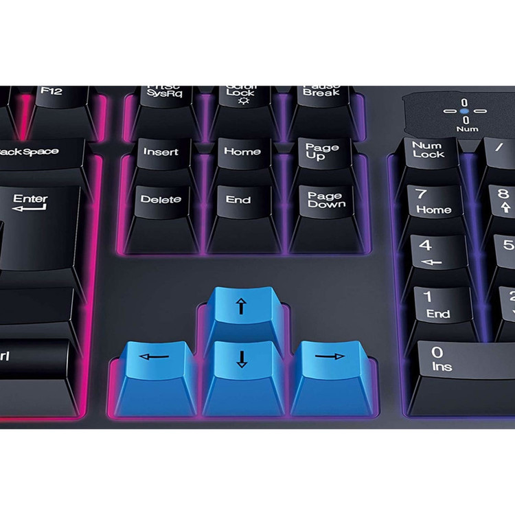 کیبورد مخصوص بازی جنیوس Scorpion K215 سوئیچ ممبران، Full-Size، نورپردازی RGB
