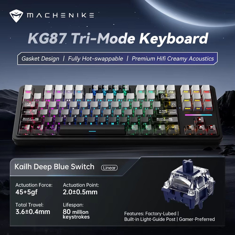 کیبورد بیسیم مکانیکال ماچنیک مدل G87 Tri-mode