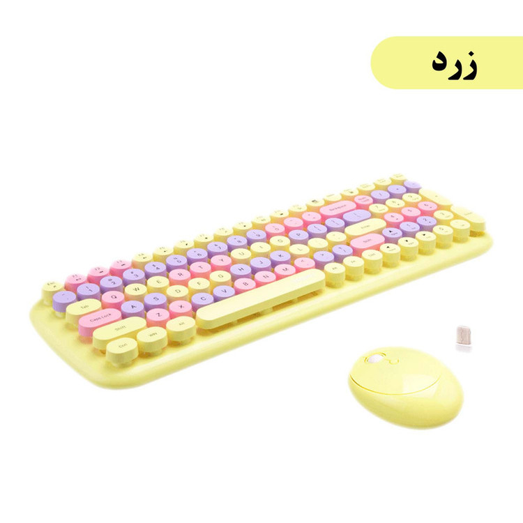 کیبورد و ماوس بی سیم مافی مدل CANDY XR، سوییچ ممبران ، Full Size