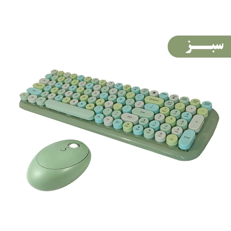 کیبورد و ماوس بی سیم مافی مدل CANDY XR، سوییچ ممبران ، Full Size
