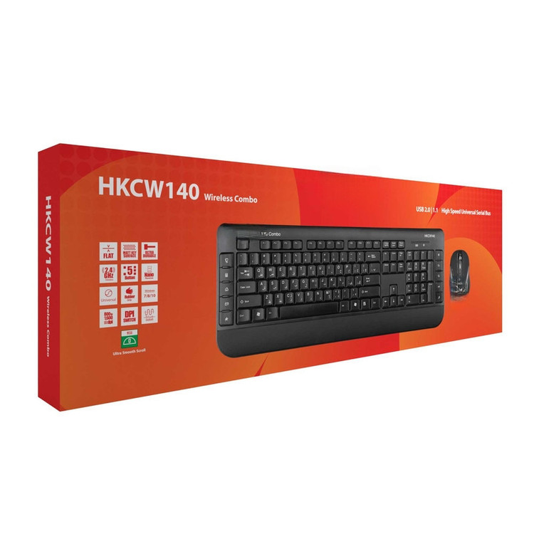 کیبورد و ماوس بی سیم مدل Silent HKCW140