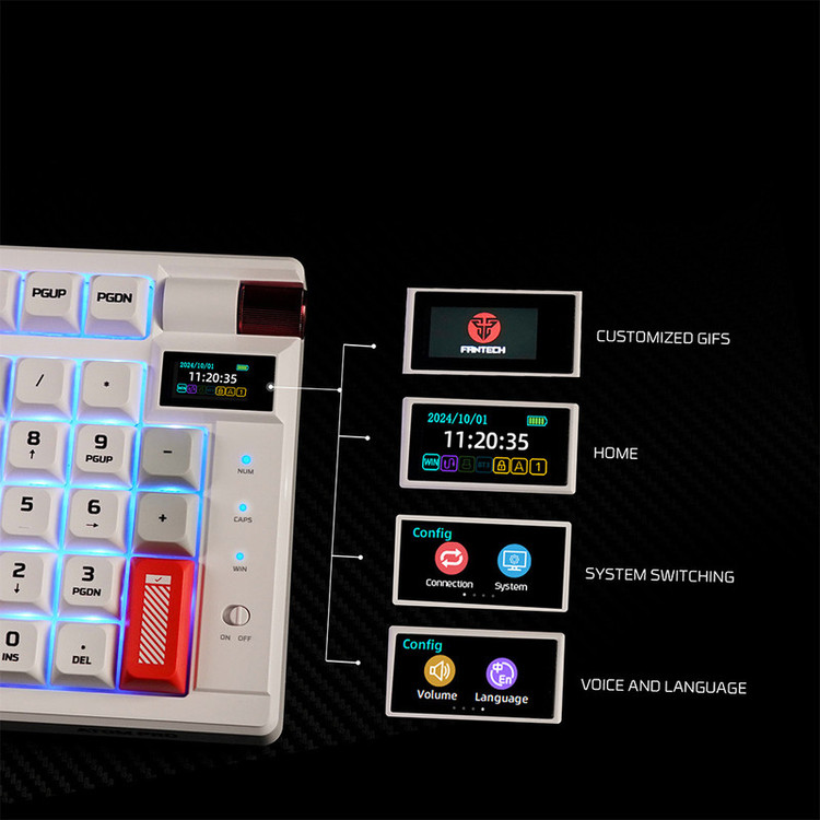 کیبورد گیمینگ فنتک مدل ATOM PRO MK918BLUESWITCH