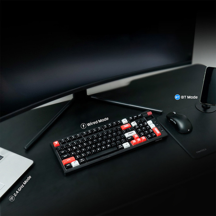 کیبورد گیمینگ فنتک مدل ATOM PRO MK918BLUESWITCH
