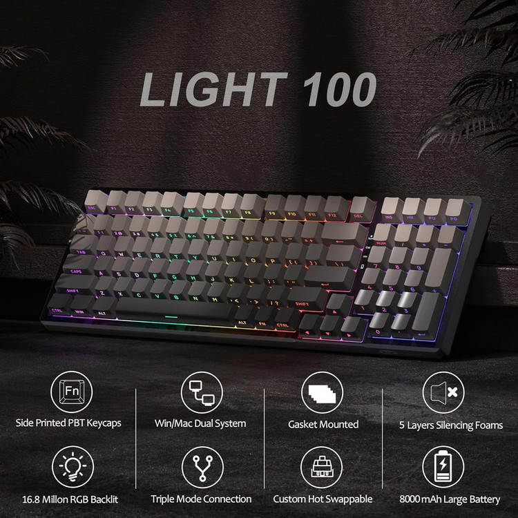 کیبورد مکانیکال مخصوص بازی میجگی مدل Light 100