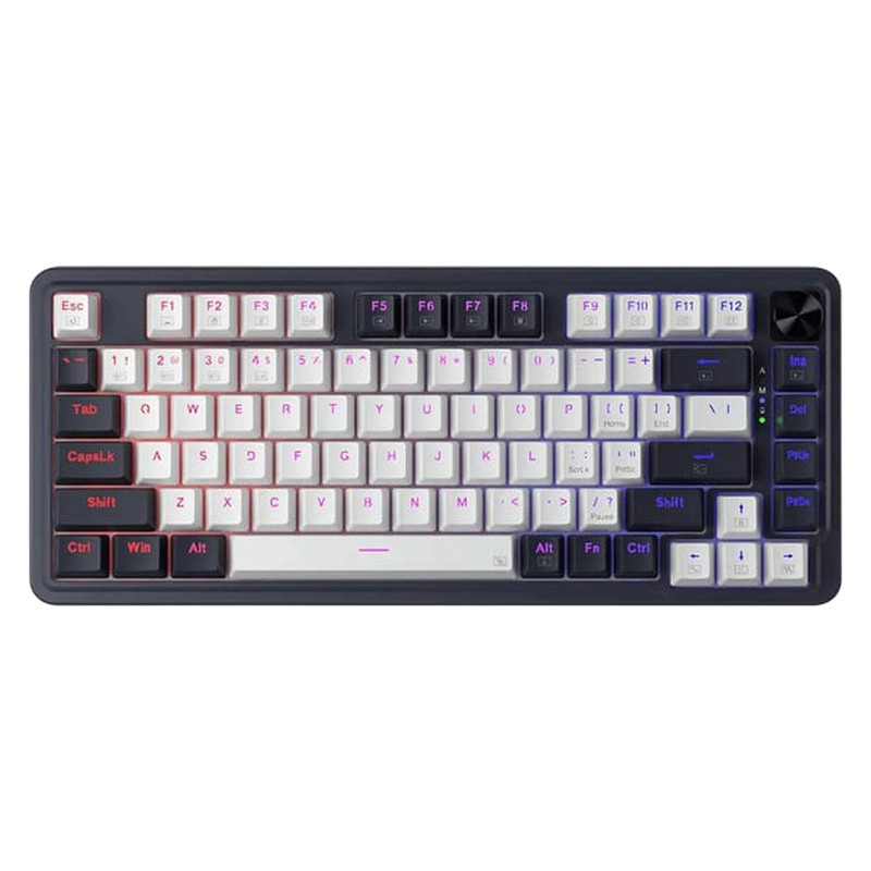 کیبورد گیمینگ ردراگون مدل K673 PRO WB، سوییچ مکانیکال قرمز، Tenkeyless، نورپردازی RGB
