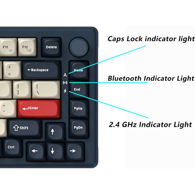 کیبورد بیسیم گیمینگ کیکورن مدل J2 Hot Swappable Brown Switch