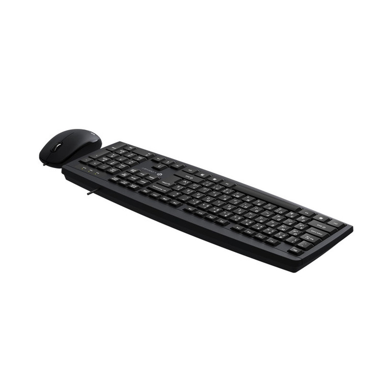 کیبورد و ماوس با سیم لاجی کی مدل KM113B، سوییچ ممبران، Full-Size
