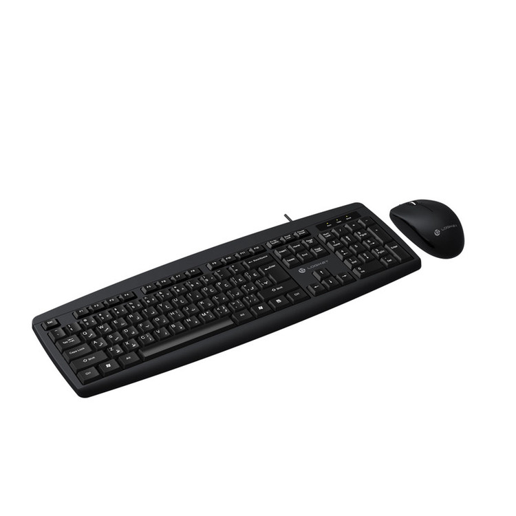 کیبورد و ماوس با سیم لاجی کی مدل KM113B، سوییچ ممبران، Full-Size