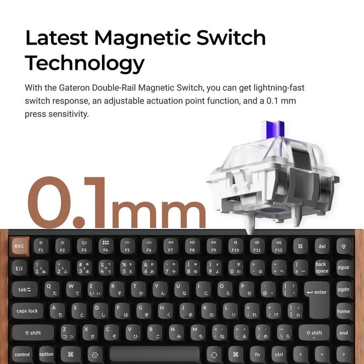 کیبورد گیمینگ کیکورن مدل K2 HE Magnetic Switch Custom Japan