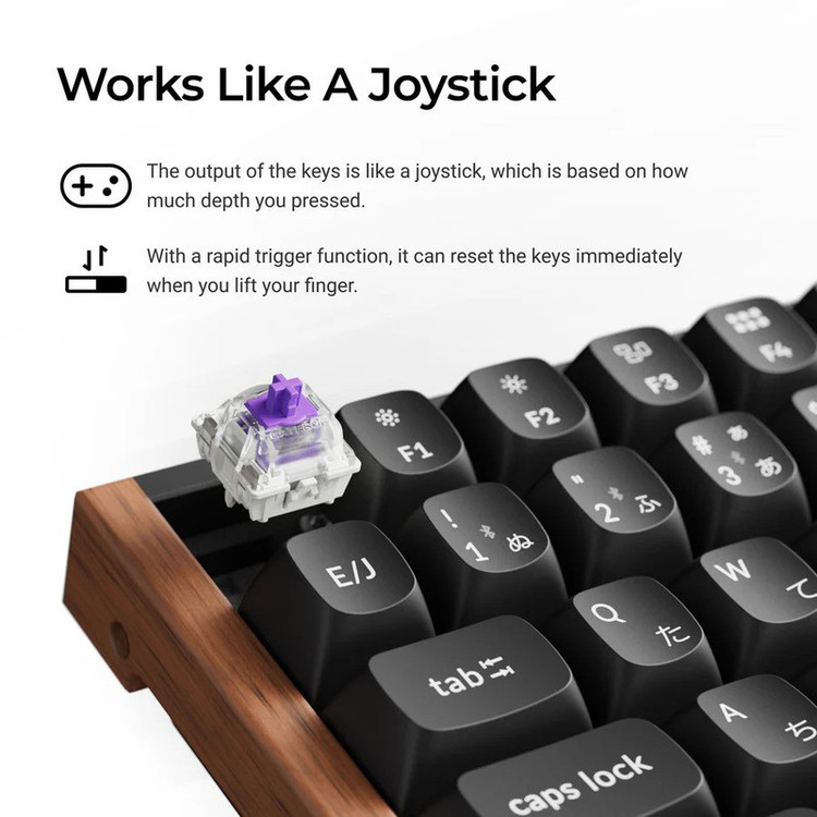 کیبورد گیمینگ کیکورن مدل K2 HE Magnetic Switch Custom Japan