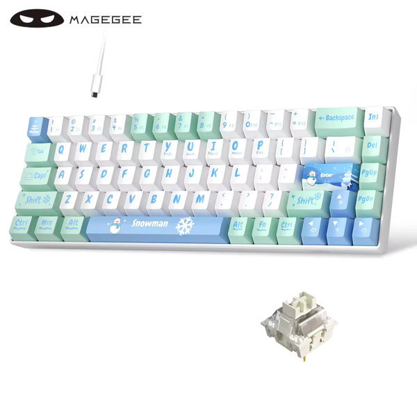 کیبورد گیمینگ با سیم مکانیکال میجگی مدل MK-BOX Snowman