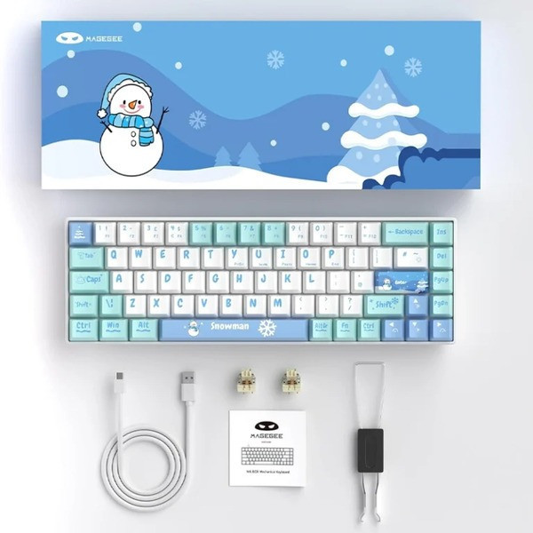 کیبورد گیمینگ با سیم مکانیکال میجگی مدل MK-BOX Snowman