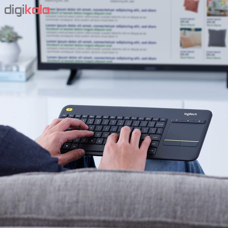 کیبورد بی سیم لاجیتک مدل K400 Plus، سوییچ ممبران، Tenkeyless