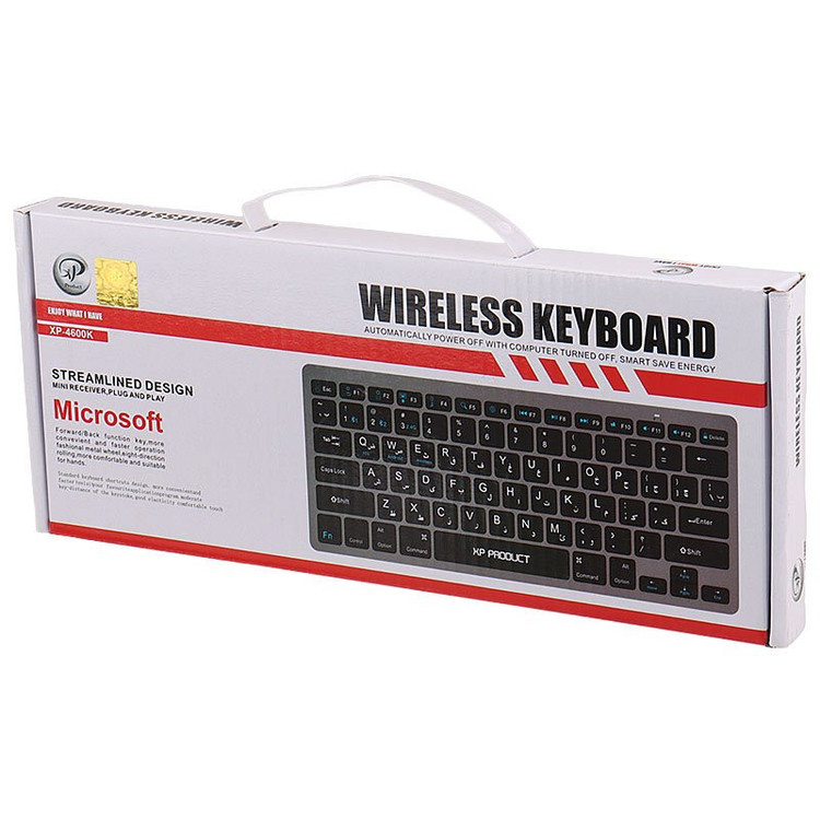 کیبورد بی سیم ایکس پی-پروداکت مدل XP-4600K، سوییچ ممبران، Tenkeyless
