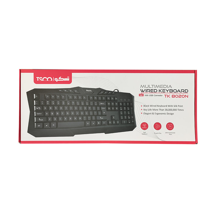 کیبورد تسکو مدل TK 8020N، سوییچ ممبران، Full-Size
