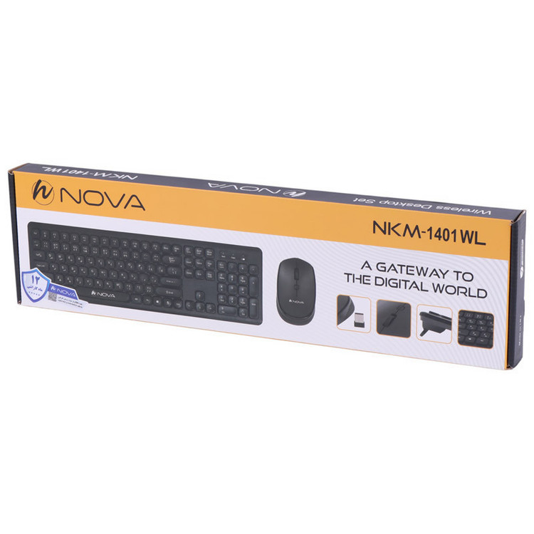 کیبورد و ماوس بی سیم نوا مدل NKM-1401WL
