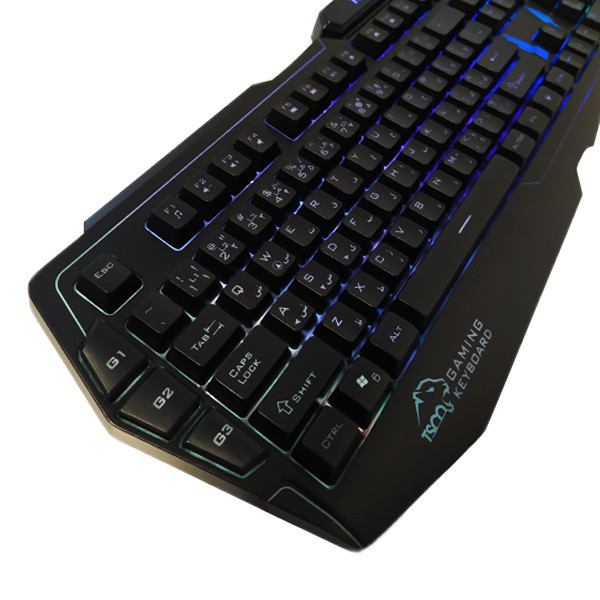 کیبورد گیمینگ تسکو مدل TK 8121، سوییچ ممبران، Full-Size، نورپردازی LED RGB