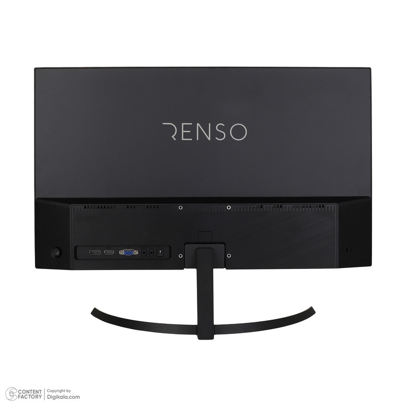 مانیتور رنسو مدل RM-24PRIME سایز 24 اینچ، رزولوشن Full HD، پنل IPS، نرخ بروزرسانی تصویر 100 هرتز، نسبت تصویر 16:9، یک پورت HDMI، یک پورت Displayport و یک پورت VGA به همراه ماوس