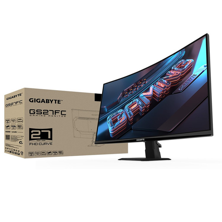مانیتور خمیده گیمینگ 27 اینچ گیگابایت مدل GS27FC-EK