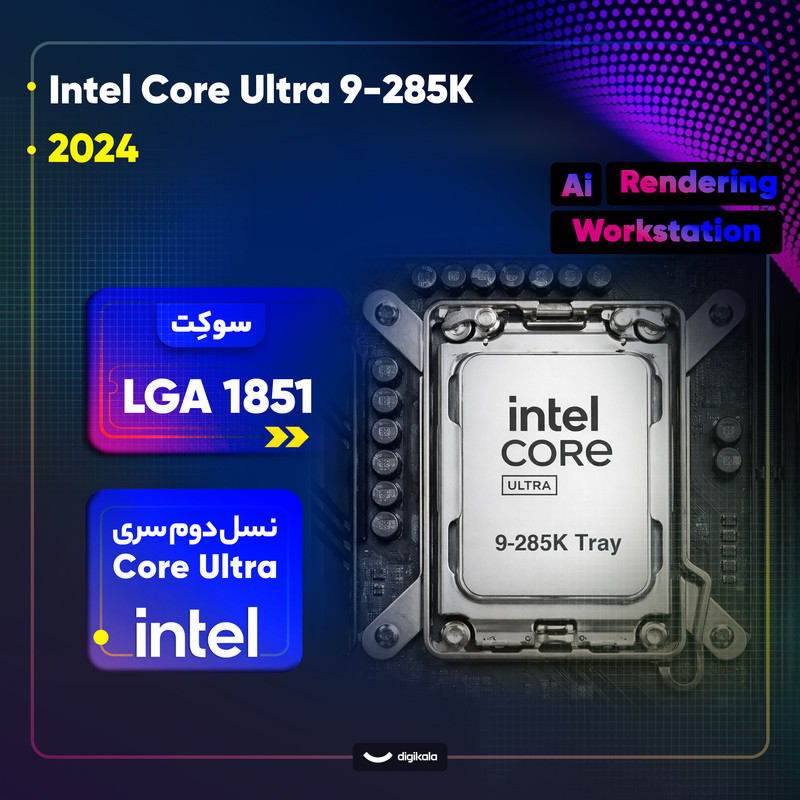 پردازنده مرکزی اینتل مدل Core Ultra 9 285K-Tray