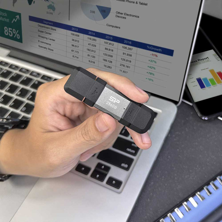 فلش مموری USB3.2 سیلیکون پاور مدل C51 ظرفیت 128 گیگابایت
