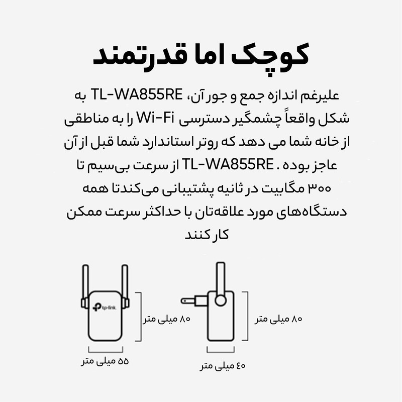 توسعه دهنده شبکه بیسیم تی پی-لینک مدل TL-WA855RE - V5