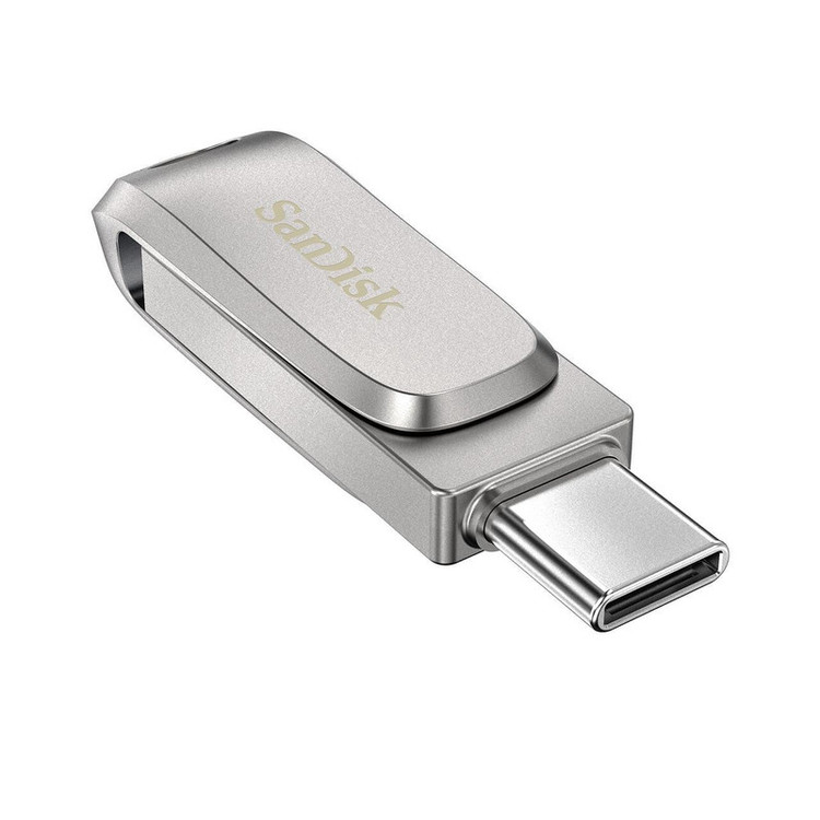 فلش مموری سن دیسک مدل Dual Drive Luxe ظرفیت 128 گیگابایت با رابط USB Type-C، پورت USB