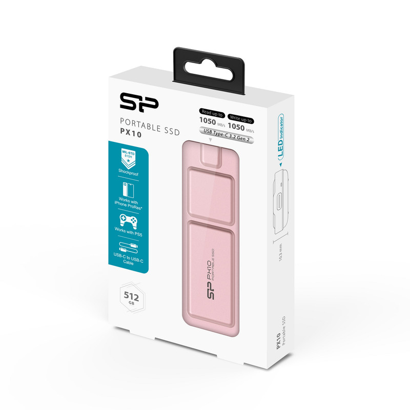 اس اس دی اکسترنال سیلیکون پاور مدل PX10 ظرفیت 1 ترابایت رابط USB 3.2 Gen2