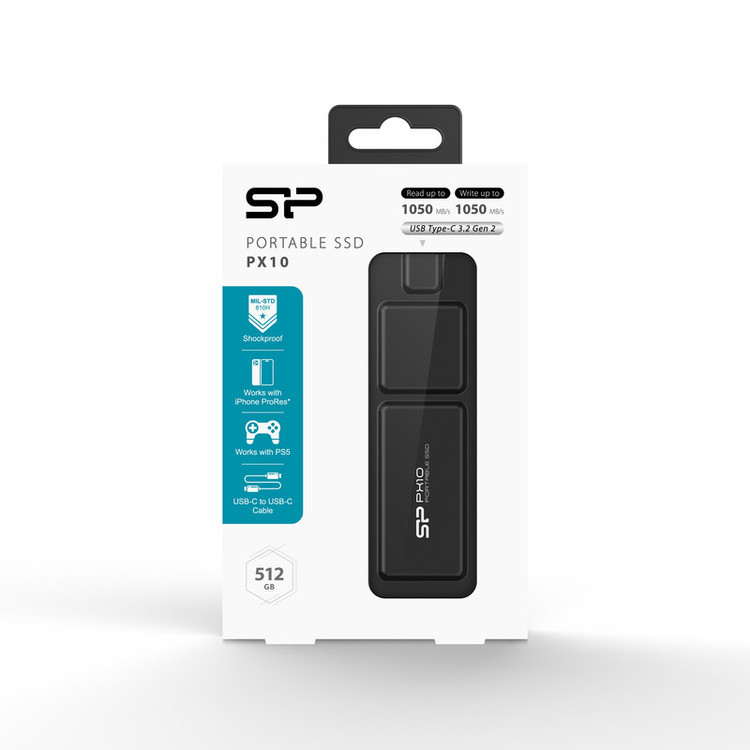 اس اس دی اکسترنال سیلیکون پاور مدل PX10 ظرفیت 1 ترابایت رابط USB 3.2 Gen2