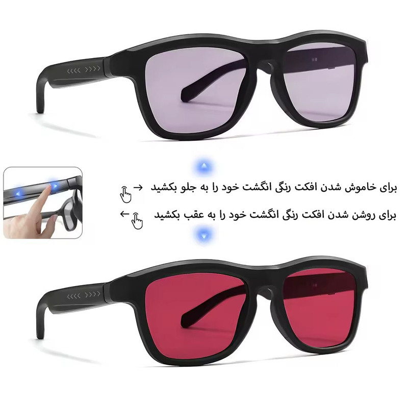 عینک هوشمند فنیرسی مدل G369I AI Translate & Touch Color‑Changing Lens